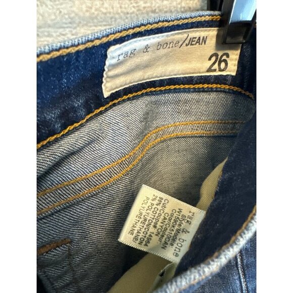 Rag & Bone Distressed Skinny Jeans Frayed Hem Size 26 - Picture 4 of 5